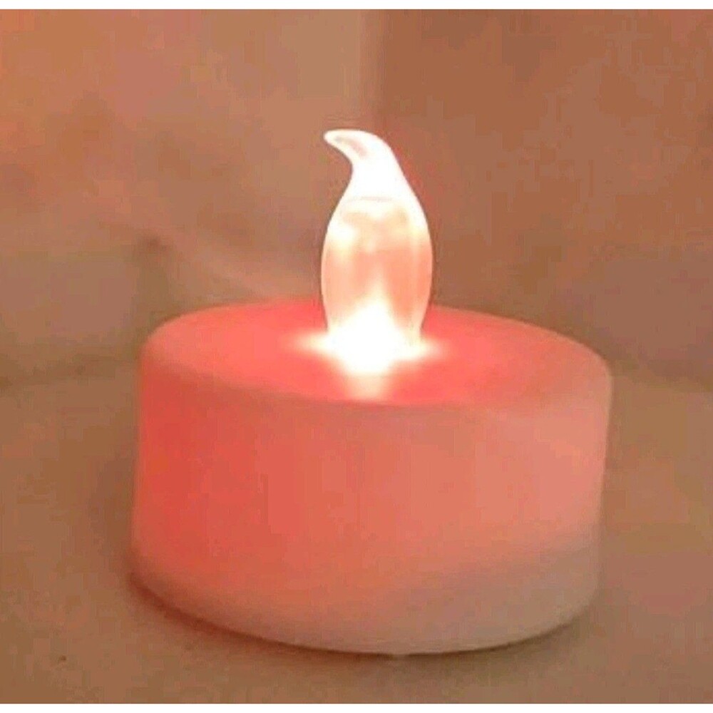 2 Red Flameless LED Tea Light Candle, Great for Christmas and Valentines